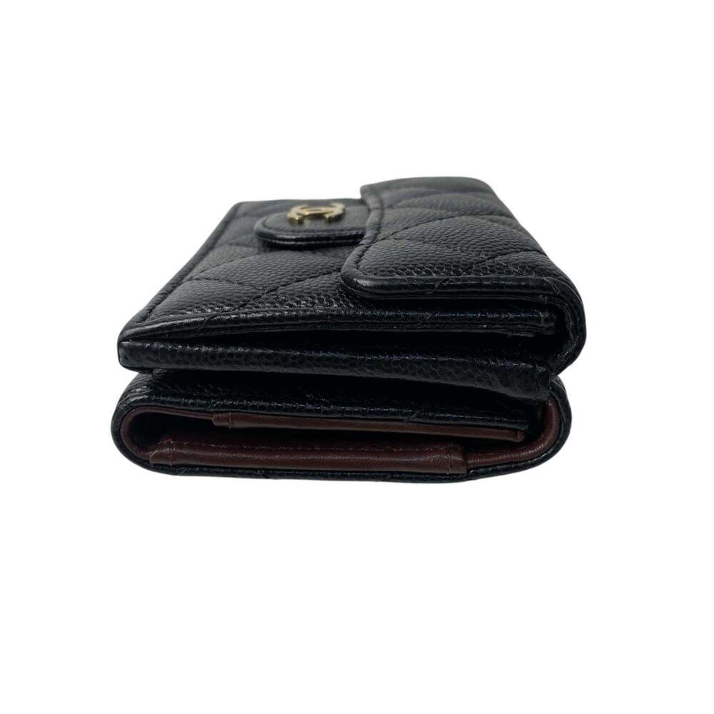 CHANEL Black Caviar Leather Logo Wallet - Picture 3 of 14
